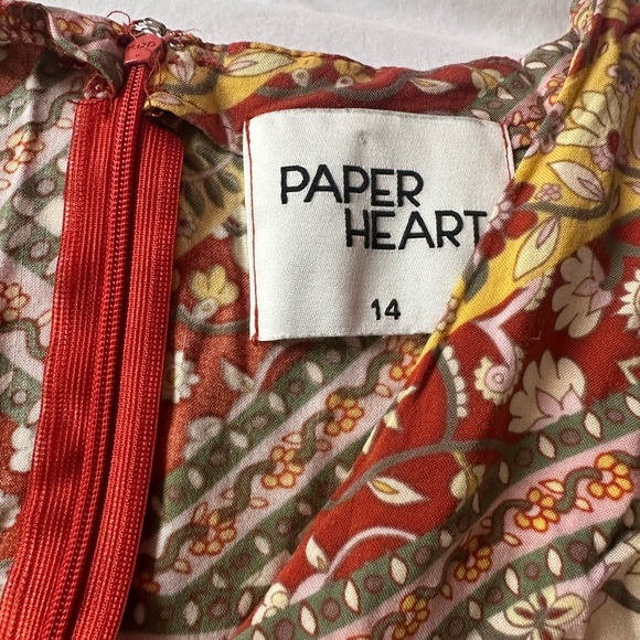 PAPER HEARTS RUST FLORAL DRESS - Picture 3 of 4